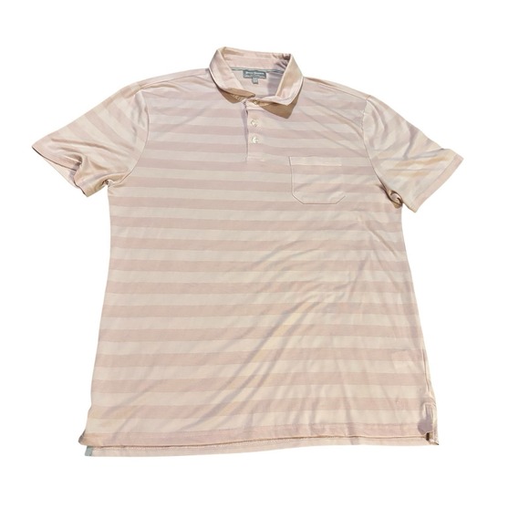 Hickey Freeman Golf Polo‎ Dusty Pink Rose Mens Large Lightweight Breathable - Picture 1 of 9
